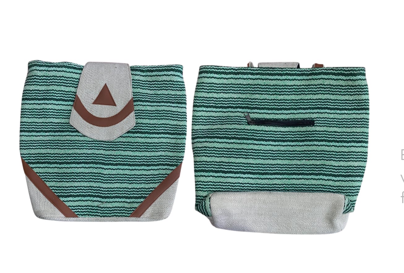 Hemp shopping Bag (Leather mix)